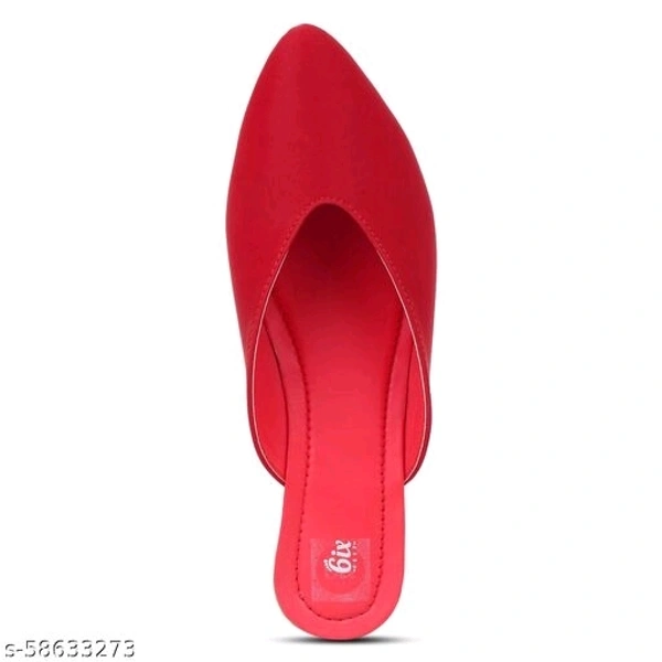 Elegant Formal Mules - Red - 4