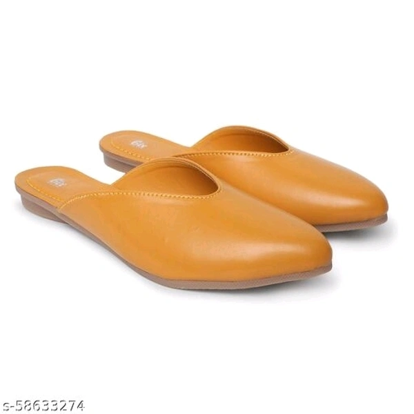 Elegant Formal Mules - Mustard  -  