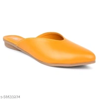 Elegant Formal Mules - Mustard  - 6