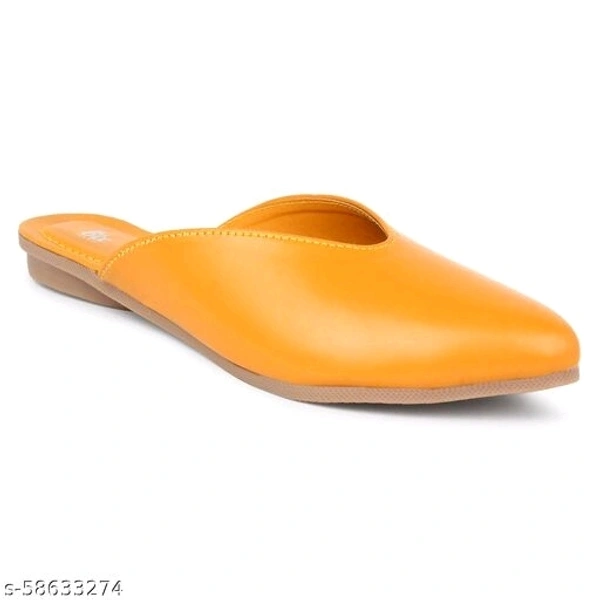 Elegant Formal Mules - Mustard  - 6