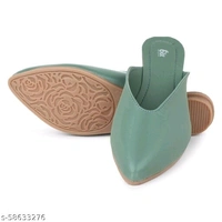 Elegant Formal Mules - Teal - 4