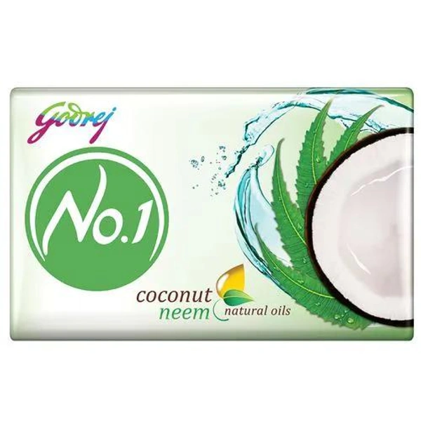 Godrej Coconut & Neem Bathing Soap, Natural Oils - 100g - (Pack Of 5)