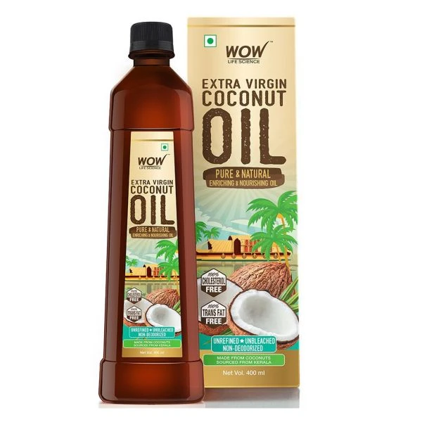 Wow Skin Science Extra Virgin Coconut Oil - Pure & Natural, Enriching & Nourishing Oil   - 400ml