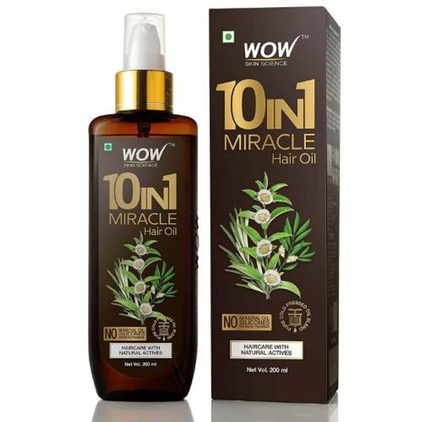 Wow Skin Science 10 IN 1 Active Hair Oil, Hair Care With Natural Actives - 200ml