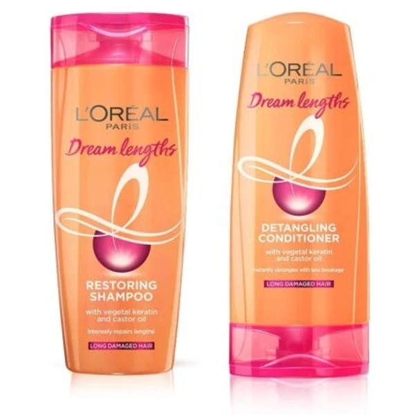 Loreal Paris dream lengths  Detangling Conditioner - With Vegetal Keratin & Castor Oil - 192.5ml