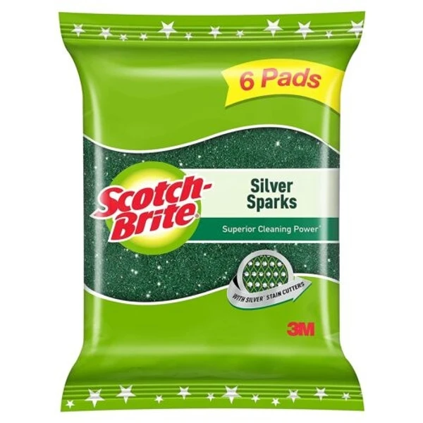 Scotch-Brite Silver Sparks- Superior Cleaning Power - 3pcs