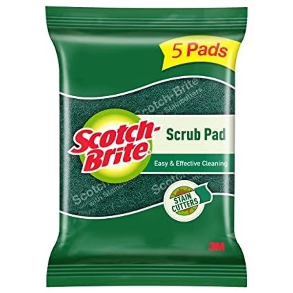 Scotch Brite Dishwash Scrub Pad, Easy & Effective Cleaning - 5pcs (Pack Of 5)