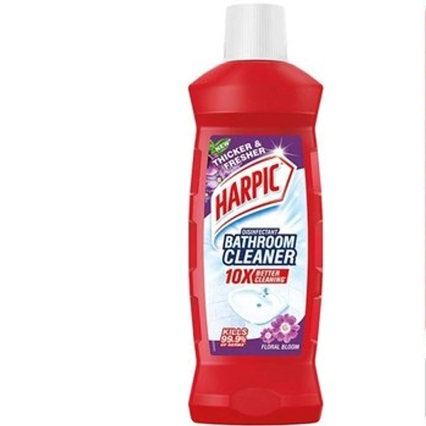 Harpic Disinfectant Bathroom  Cleaner Liquid - Floral Bloom, Power Plus, 10× Max Clean - 500ml