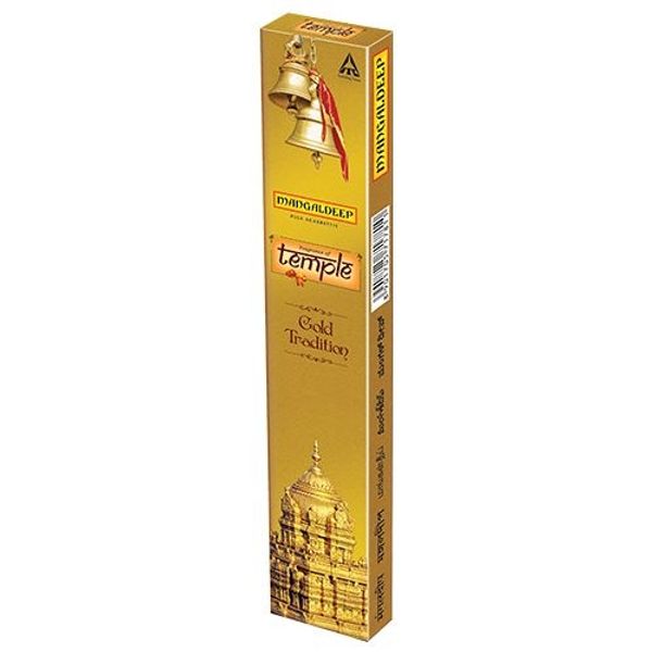 Mangaldeep Agarbatti- Fragrance Of Temple, Gold Tradition - 40pcs Sticks