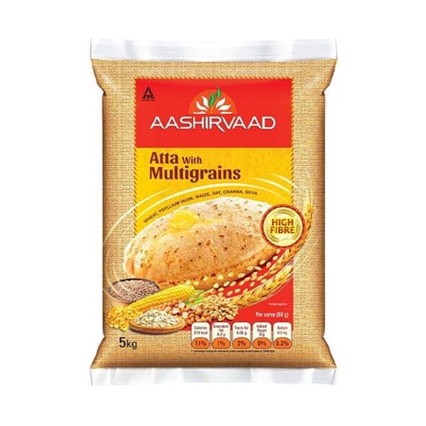 Aashirvaad Atta With Multigrains, High Fibre - 5kg
