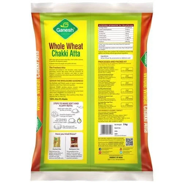 Ganesh  Ganesh Whole Wheat Chakki Atta - 5kg