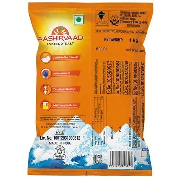 Aashirvaad Salt- Lodised  - 1kg