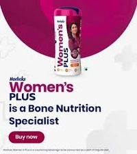 Horlicks Women's Plus - Caramel  Flavour, Nutrients For Strong Bones - 400g - Jar