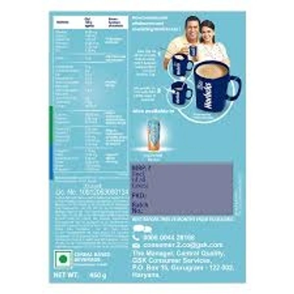 Horlicks Lite- Health & Nutrition Drink, Badam Flavour, Nourishment For Active Adults - 450g