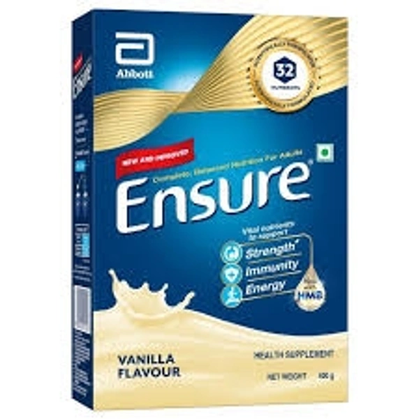 Ensure Health Supplements- Vanilla Flavour, Complete Balanced Nutrition For Adults - 400g