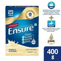 Ensure Health Supplements- Vanilla Flavour, Complete Balanced Nutrition For Adults - 400g