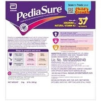 Pediasure Complete Balanced Nutrition To Help Kids Grow, Now With Arginine & Natural Vitamin K2, 37 Nutrients, Vanilla Delight - 750g - Carton