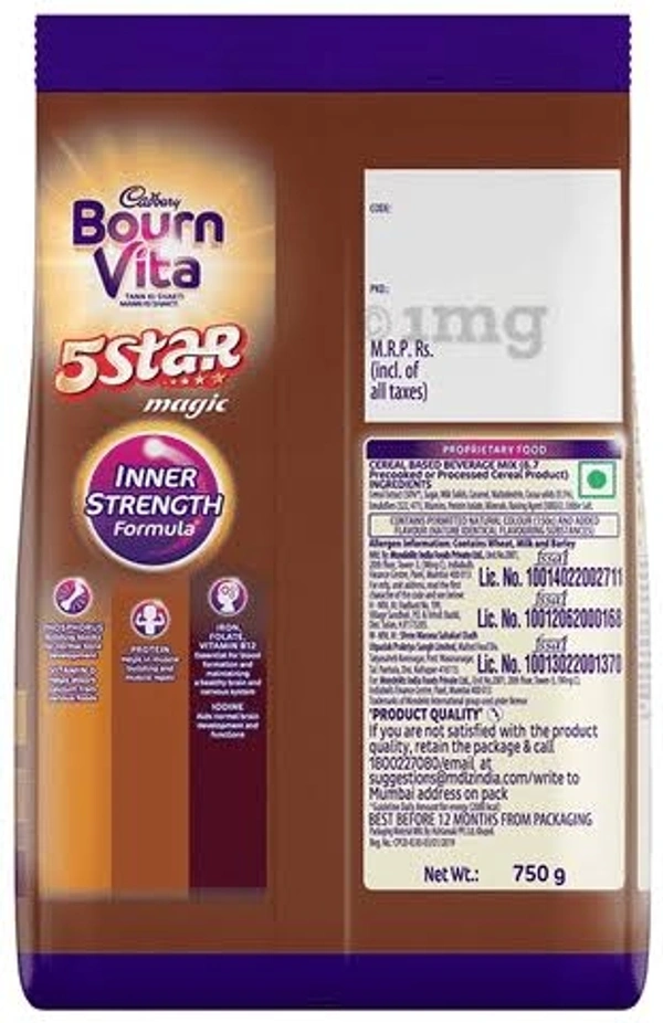 Bournvita Cadbury - Chocolate Health Drinks , 5 Star Magic - 750g -pouch