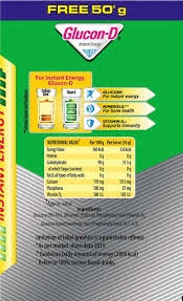 Glucon-D Instant Energy- Regular - 200g (Get 50g Free)