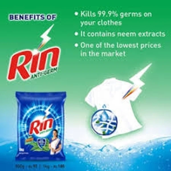 Rin Detergent Powder- Bright Like New  - 1kg