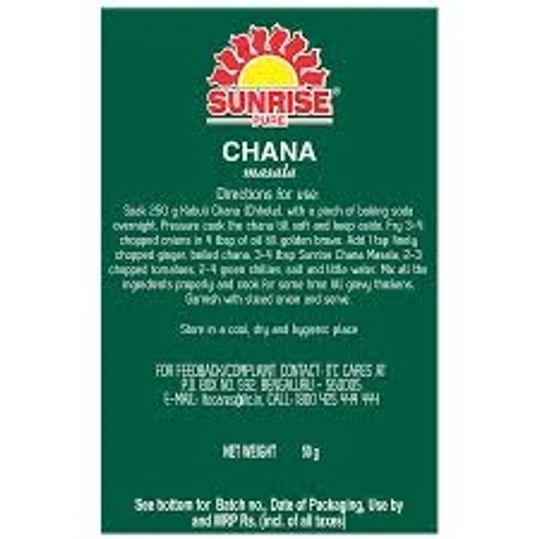 Sunrise Pure Chana Masala - 8g