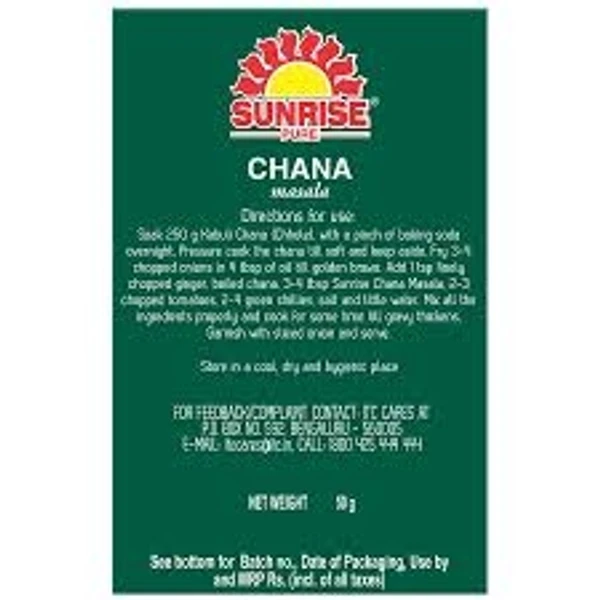 Sunrise Pure Chana Masala - 50g