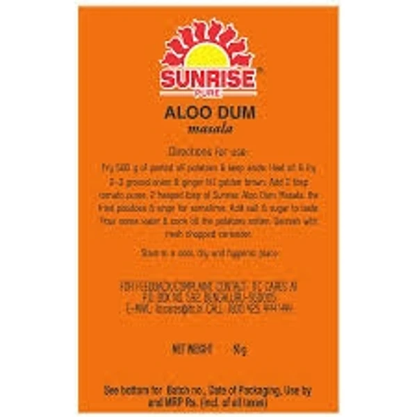 Sunrise Pure  Aloo Dum Masala - 8g