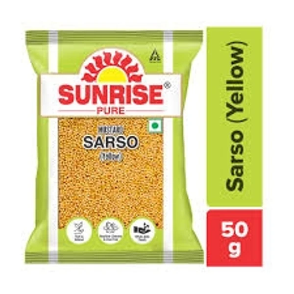 Sunrise Pure Mustard Sarsoo Yellow Whole/সরষে  - 50g