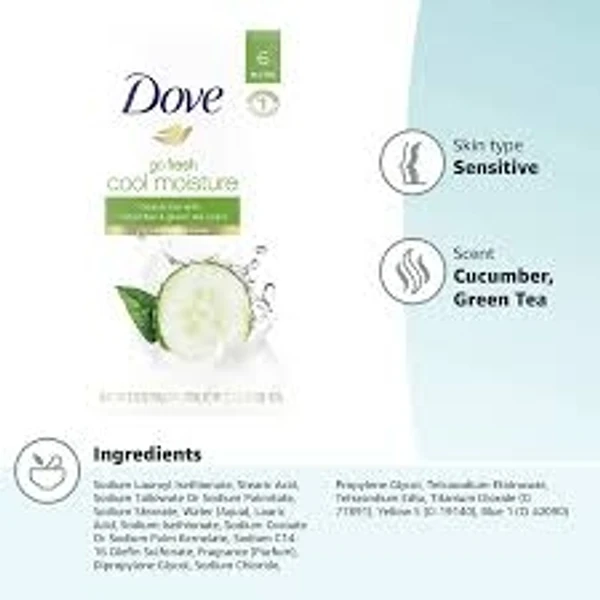 Dove Go Fresh Moisture, Cucumber & Green Tea Beauty Bathing Bar - 75g