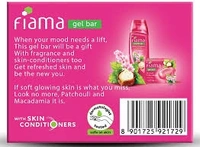 Fiama Gel Bar- Patchouli & Macadamia, Soft Glowing Skin- With Skin Conditioners - 125g