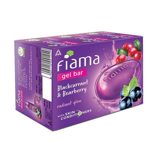 Fiama Gelbar- Blackcurrant & Bearberry, Radiant Glow - With Skin Conditioners - 3×195g - (Multipack)