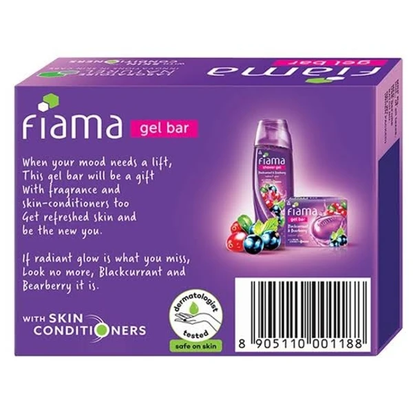 Fiama Gelbar- Blackcurrant & Bearberry, Radiant Glow - With Skin Conditioners - 3×195g - (Multipack)