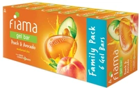 Fiama  Gelbar Peach & Avocado, Moisturised Skin -with Skin Conditioners - 125g(Pack Of 6)