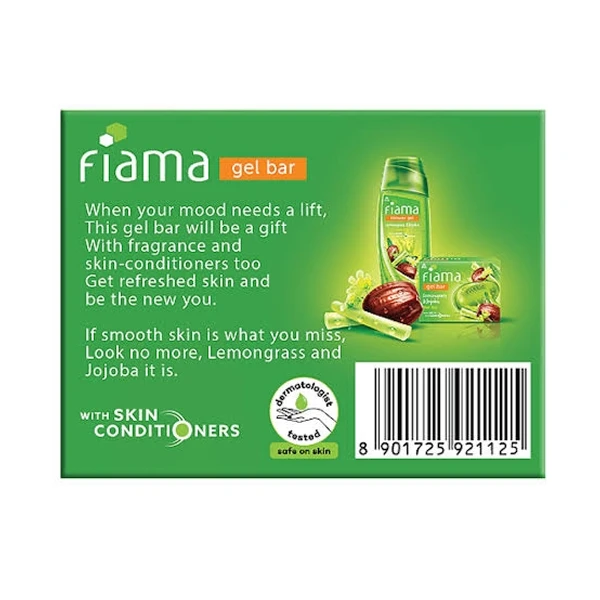 Fiama Gelbar Lemongrass And Jojoba Gelber, Smooth Skin - With Skin Conditioners - 125g