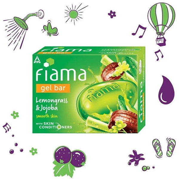 Fiama Gelbar Lemongrass And Jojoba Gelber, Smooth Skin - With Skin Conditioners - 125g