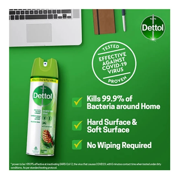 Dettol Surface Disinfectant Spray - Original Pine,  Kills Germs & Bacteria - 225ml