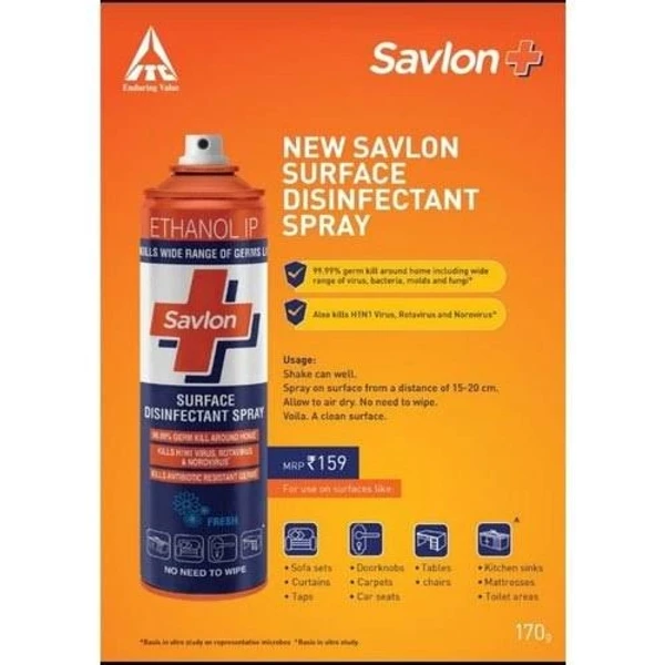 Savlon Surface Disinfectant Spray - Germ Protection - 170g