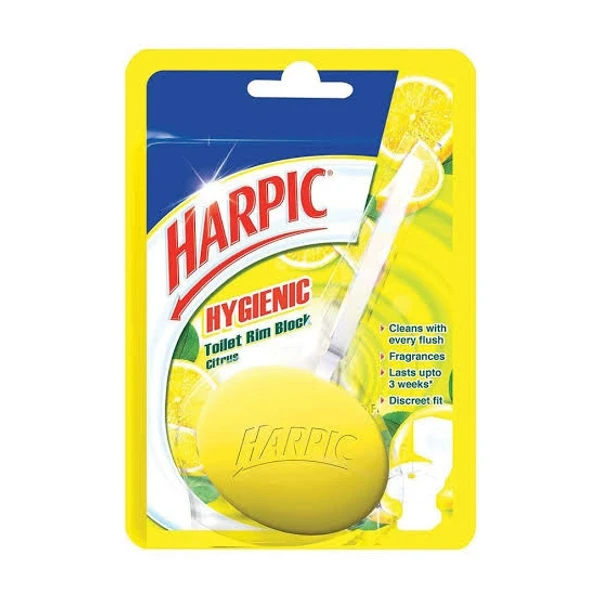 Harpic Hygienic Toilet Cleaner- Rim Block, Citrus - 26g