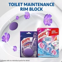 Harpic Hygienic Toilet Cleaner- Rim Block, Lavender - 26g