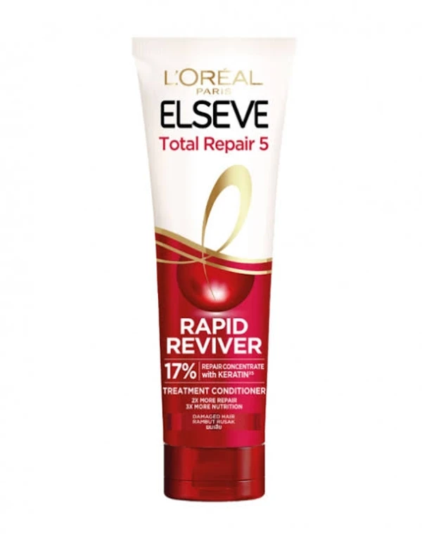 Loreal Paris Total Repair 5 Rapid Reviver Deep Conditioner - 2X Repair With Micro Ceramic - Damaged Hair  - 180ml