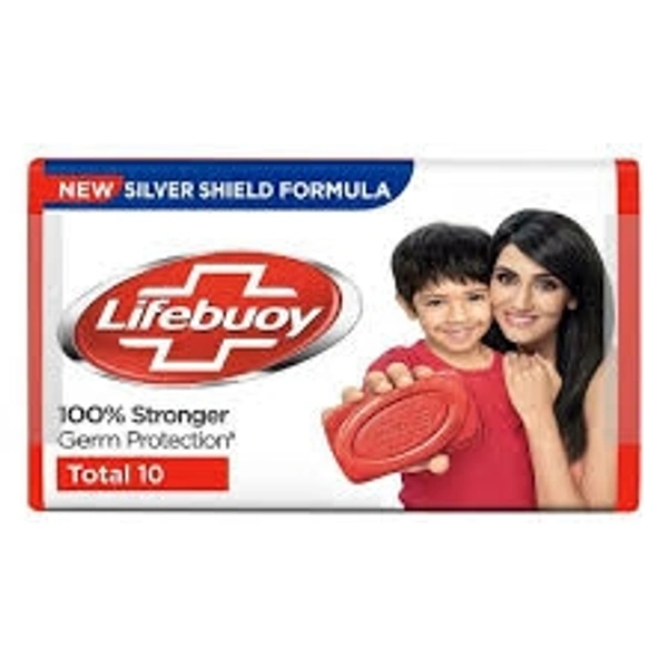 Lifebuoy Total - 100% Stronger Germ Protection, Silver Shield Protection, Silver Shield Formula - 125g (Pack Of 8)