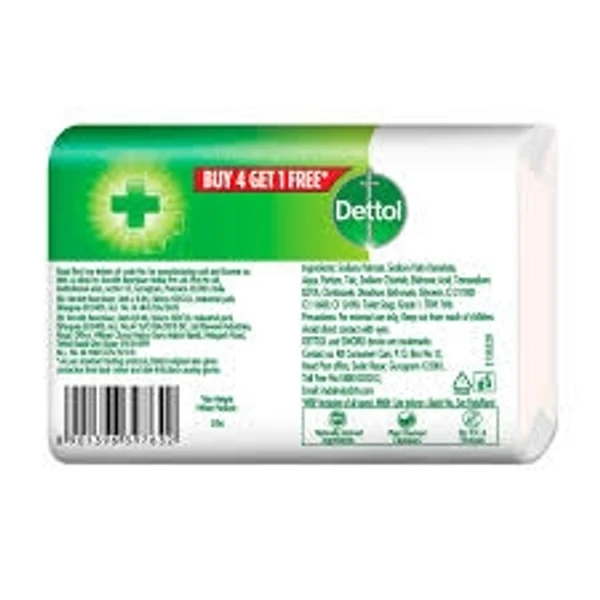 Dettol Original , Protection From 99.9% illness Causing Germs   - 125g ( Buy 4 Get 1 Free)