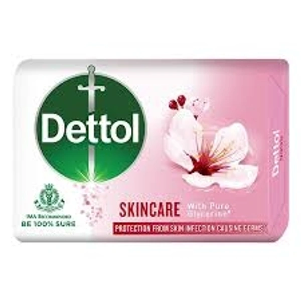 Dettol Bathing Bar Soap, Skin Care With Pure Glycerine, Protection From Skin Infection Causing Germ - 125g