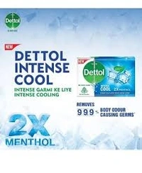 Dettol 2X Intense Cool, , Remove 99.9% Body Odour Causing Germs - 125g (Buy 4 Get 1 Free)