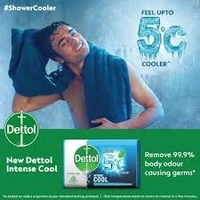 Dettol 2X Intense Cool, , Remove 99.9% Body Odour Causing Germs - 125g (Buy 4 Get 1 Free)