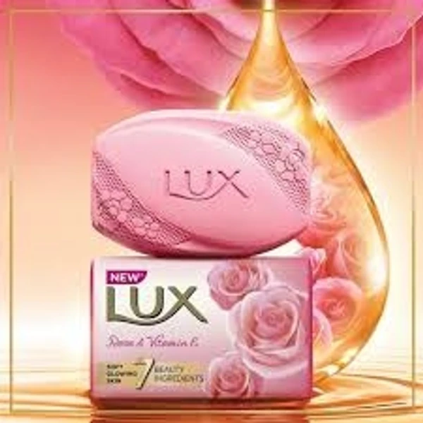 Lux Rose & Vitamin E, 7 Beauty Ingredients - Soft Glowing Skin - 150g