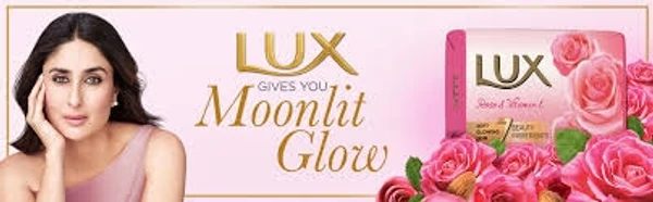 Lux Rose & Vitamin E, 7 Beauty Ingredients - Soft Glowing Skin - 150g -(Pack Of 3)
