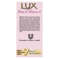 Lux Rose & Vitamin E, 7 Beauty Ingredients - Soft Glowing Skin - 150g- (Buy 4 Get 1 Free)
