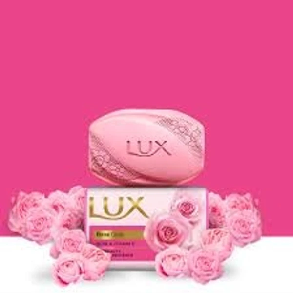 Lux Soft  Glow, Rose & Vitamin E, 7 Beauty Ingredients   - 150g -(Pack Of 8)