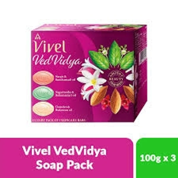 Vivel Ved Vidya Luxury Soap Bars - 100g (Pack Of 6)